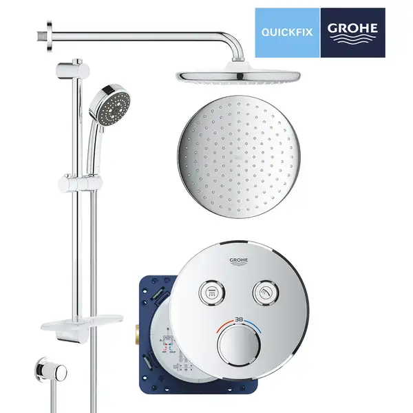 Душова система на 2 споживача прихованого монтажу Grohe SmartControl UA202801R2 Душова система на 2 споживача прихованого монтажу Grohe SmartControl UA202801R2