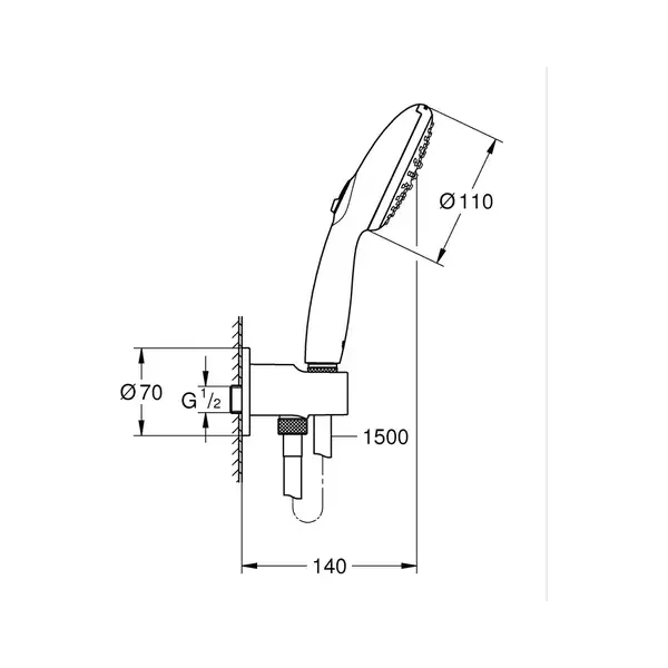 Grohe Eurosmart Скрытая душевая система, хром (UA25183003) Grohe Eurosmart Скрытая душевая система, хром (UA25183003)