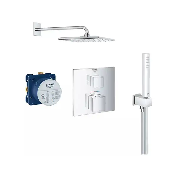 Комплект для душа Grohe Grohtherm Smartcontrol з Rainshower Mono 310 Cube, хром (UA26405SC0) Комплект для душа Grohe Grohtherm Smartcontrol з Rainshower Mono 310 Cube, хром (UA26405SC0)