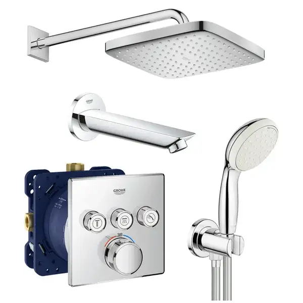 Душова система прихованого монтажу з термостатом Grohe Grohtherm SmartControl New Tempesta 250 (UA2 (UA26415SC2) Душова система прихованого монтажу з термостатом Grohe Grohtherm SmartControl New Tempesta 250 (UA2 (UA26415SC2)