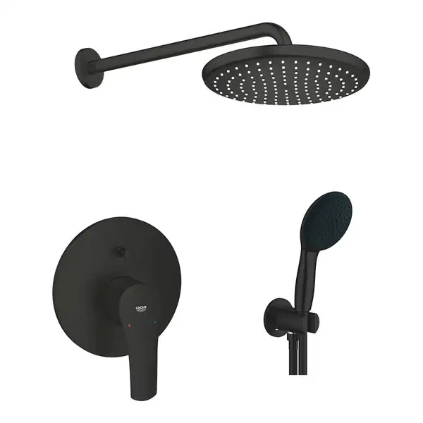 Grohe Eurosmart Tempesta 250 Душова система, чорний матовий (UA26415SC8)