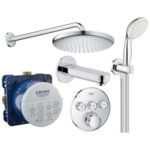 Комплект для ванни / душа Grohe Grohtherm SmartControl з Tempesta, хром (UA26416SC2) Комплект для ванни / душа Grohe Grohtherm SmartControl з Tempesta, хром (UA26416SC2)