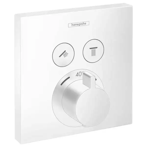 Душевая система скрытого монтажа с термостатом Hansgrohe (цвет - белый матовый) (15763700+01800180+26520700+28387700+26455700+28276700+26238700) фото 2 Aquada.com.ua Душевая система скрытого монтажа с термостатом Hansgrohe (цвет - белый матовый) (15763700+01800180+26520700+28387700+26455700+28276700+26238700) фото 2 Aquada.com.ua