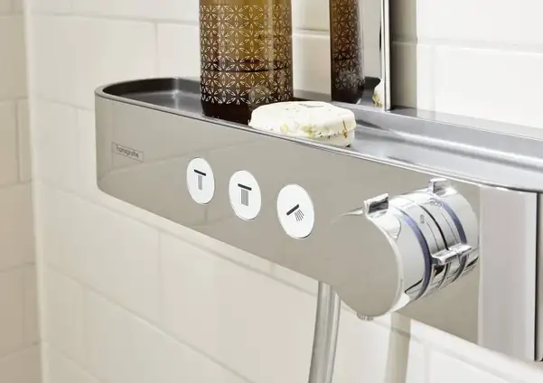 Душова система з термостатом Hansgrohe Pulsify Showerpipe 260 2jet EcoSmart із ShowerTablet Select 400 (колір - хром) 24241000 Душова система з термостатом Hansgrohe Pulsify Showerpipe 260 2jet EcoSmart із ShowerTablet Select 400 (колір - хром) 24241000