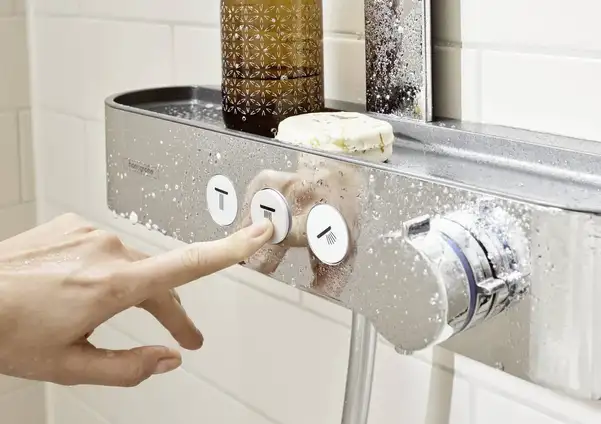 Душова система з термостатом Hansgrohe Pulsify Showerpipe 260 2jet EcoSmart із ShowerTablet Select 400 (колір - хром) 24241000 Душова система з термостатом Hansgrohe Pulsify Showerpipe 260 2jet EcoSmart із ShowerTablet Select 400 (колір - хром) 24241000
