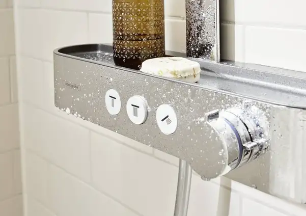Душова система з термостатом Hansgrohe Pulsify Showerpipe 260 2jet EcoSmart із ShowerTablet Select 400 (колір - хром) 24241000 Душова система з термостатом Hansgrohe Pulsify Showerpipe 260 2jet EcoSmart із ShowerTablet Select 400 (колір - хром) 24241000