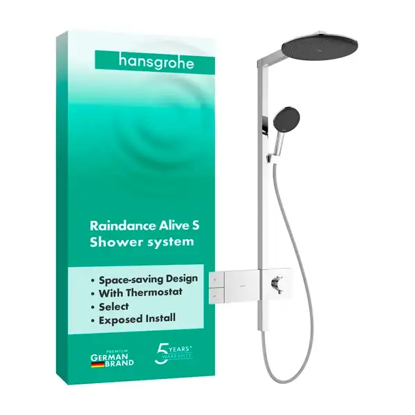 Hansgrohe Raindance Alive Q 210/340 Душевая система, хром (24582000) Hansgrohe Raindance Alive Q 210/340 Душевая система, хром (24582000)
