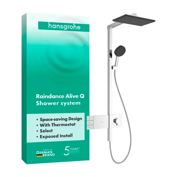 Hansgrohe Raindance Alive Q Душевая система, хром (24590000) Hansgrohe Raindance Alive Q Душевая система, хром (24590000)