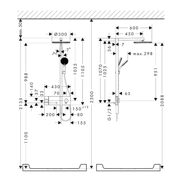Hansgrohe Raindance Alive S 300 Душевая система, хром (24596000) Hansgrohe Raindance Alive S 300 Душевая система, хром (24596000)