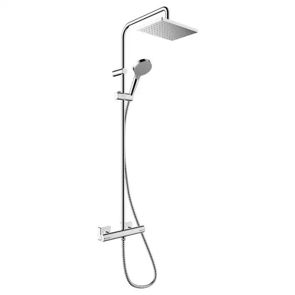 Душевая система с термостатом Hansgrohe Vernis Shape (цвет - хром) (26286000) фото 1 Aquada.com.ua Душевая система с термостатом Hansgrohe Vernis Shape (цвет - хром) (26286000) фото 1 Aquada.com.ua