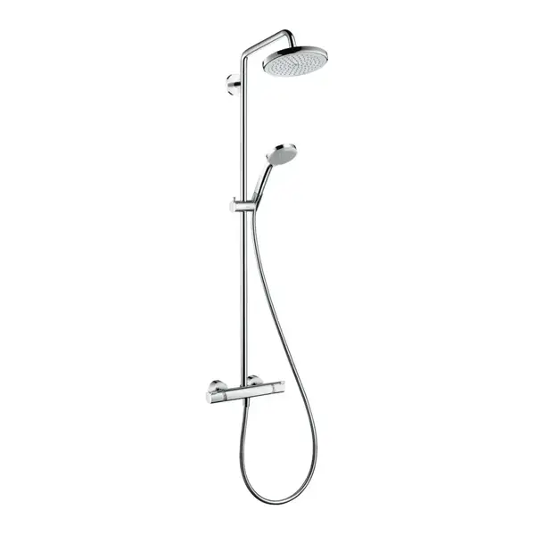 Душова система з термостатом Hansgrohe Croma Showerpipe 220 1jet EcoSmart 9 л/хв (колір - хром) 27188000 Душова система з термостатом Hansgrohe Croma Showerpipe 220 1jet EcoSmart 9 л/хв (колір - хром) 27188000