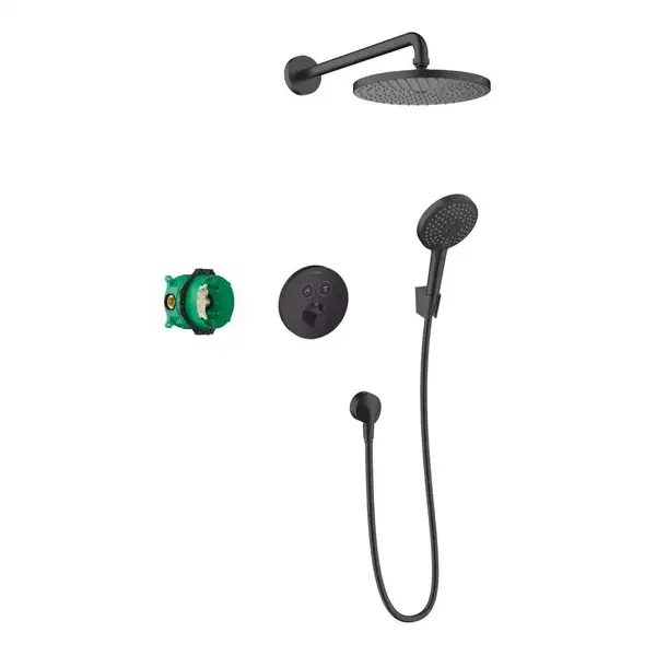 Hansgrohe Raindance S 240 Душевая система, черный матовый (27959670) Hansgrohe Raindance S 240 Душевая система, черный матовый (27959670)