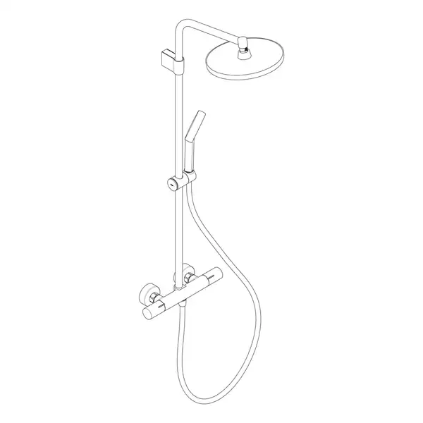 Hansgrohe Activera S 240 Душевая система, черный матовый (28078670)