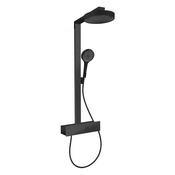 Душевая система с термостатом Hansgrohe Rainfinity Showerpipe 250 1jet EcoSmart с ShowerTablet 350 (цвет - чёрный матовый) 28742670 Душевая система с термостатом Hansgrohe Rainfinity Showerpipe 250 1jet EcoSmart с ShowerTablet 350 (цвет - чёрный матовый) 28742670