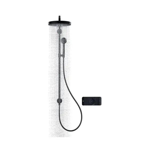 HANSGROHE AXOR One Showerpipe 280 1jet, Matt Black (48790670) HANSGROHE AXOR One Showerpipe 280 1jet, Matt Black (48790670)