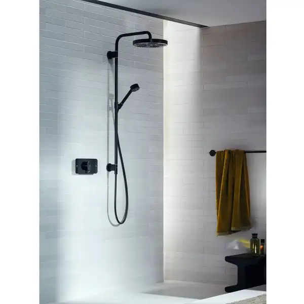 HANSGROHE AXOR One Showerpipe 280 1jet, Matt Black (48790670) HANSGROHE AXOR One Showerpipe 280 1jet, Matt Black (48790670)