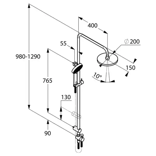 A-QAs Dual Shower System 6609105-00 верхній душ+ручний душ Kludi НІМЕЧЧИНА A-QAs Dual Shower System 6609105-00 верхній душ+ручний душ Kludi НІМЕЧЧИНА