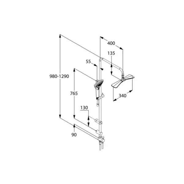 Fizz Dual Shower System 6709105-00 верхній душ+ручний душ, хром Kludi НІМЕЧЧИНА Fizz Dual Shower System 6709105-00 верхній душ+ручний душ, хром Kludi НІМЕЧЧИНА