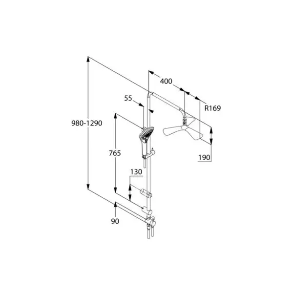 Fizz Dual Shower System 6709305-00 верхній душ+ручний душ Kludi НІМЕЧЧИНА Fizz Dual Shower System 6709305-00 верхній душ+ручний душ Kludi НІМЕЧЧИНА