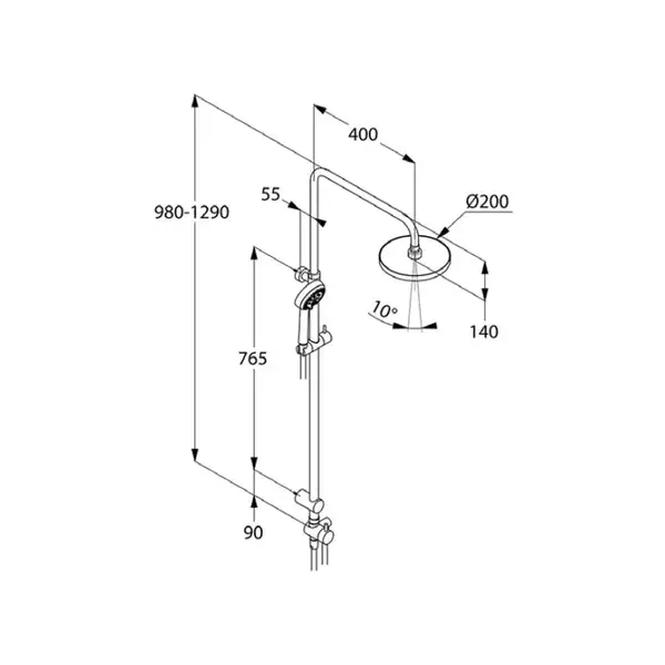 Logo Dual Shower System 6809105-00 верхній душ 200мм+ручний душ Kludi НІМЕЧЧИНА Logo Dual Shower System 6809105-00 верхній душ 200мм+ручний душ Kludi НІМЕЧЧИНА