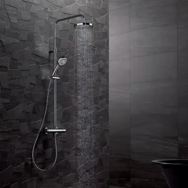 Logo Dual Shower System з термостатом 6809505-00 верхній душ+ручний душ, хром Kludi НІМЕЧЧИНА Logo Dual Shower System з термостатом 6809505-00 верхній душ+ручний душ, хром Kludi НІМЕЧЧИНА