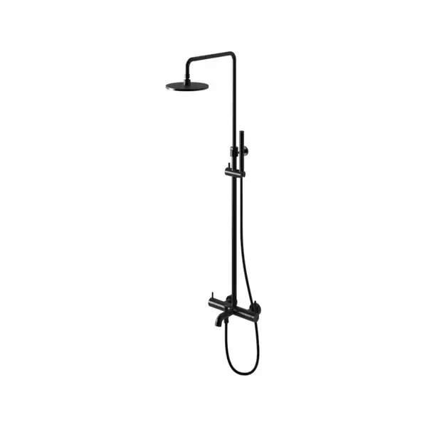 Kohlman AXEL BLACK MATT Душевая система с изливом, черная (QW277AB) Kohlman AXEL BLACK MATT Душевая система с изливом, черная (QW277AB)