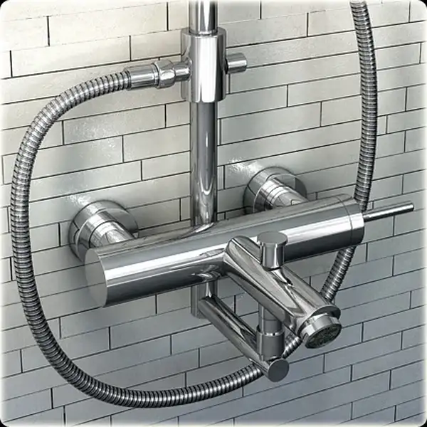 Душевой гарнитур KOHLMAN MAXIMA CHROME с изливом (QW277M) Душевой гарнитур KOHLMAN MAXIMA CHROME с изливом (QW277M)