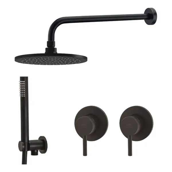 Paffoni Light Душова система прихованого монтажу, чорний (KITLIG010NO) Paffoni Light Душова система прихованого монтажу, чорний (KITLIG010NO)