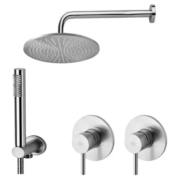 Paffoni Light Душова система прихованого монтажу, сталь (KITLIG010ST) Paffoni Light Душова система прихованого монтажу, сталь (KITLIG010ST)