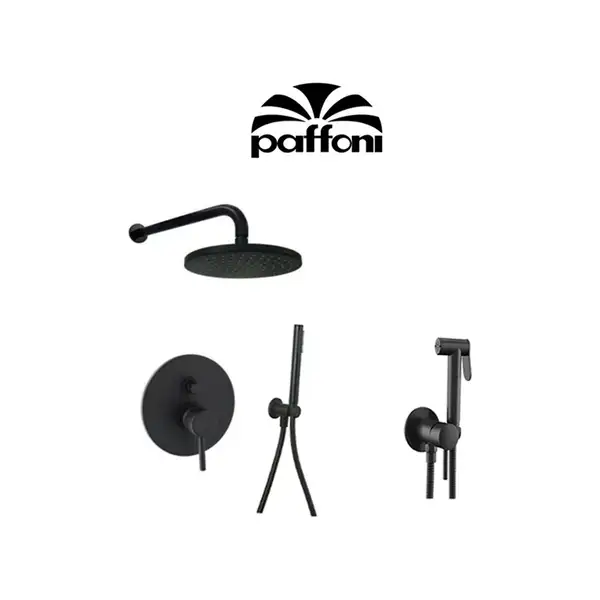 Душевая система скрытого монтажа Paffoni Shower Ø 225 мм + гигиенический душ Paffoni Tweet Round Mix (цвет - чёрный матовый) (KITLIG015NO+ZDUP110NO) фото 2 Aquada.com.ua Душевая система скрытого монтажа Paffoni Shower Ø 225 мм + гигиенический душ Paffoni Tweet Round Mix (цвет - чёрный матовый) (KITLIG015NO+ZDUP110NO) фото 2 Aquada.com.ua