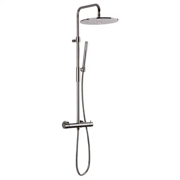 Душова система Paffoni Light, з термостатом, верхня лійка 300 мм, Brushed Black Nickel (ZCOL646KLIQNKNSP) Душова система Paffoni Light, з термостатом, верхня лійка 300 мм, Brushed Black Nickel (ZCOL646KLIQNKNSP)