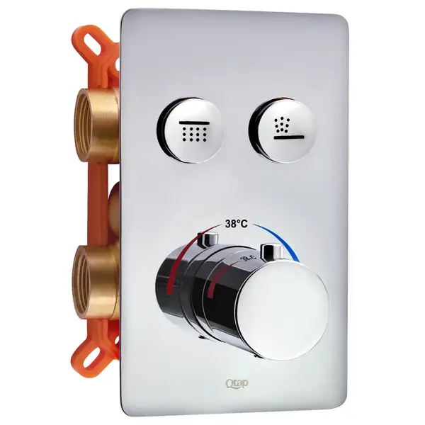 Термостатическая душевая система скрытого монтажа Qtap Votice QT6442T105NKCSET