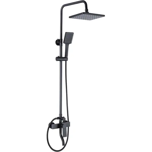 Душевой гарнитур REA HASS BLACK черный с изливом (REA-B9968)