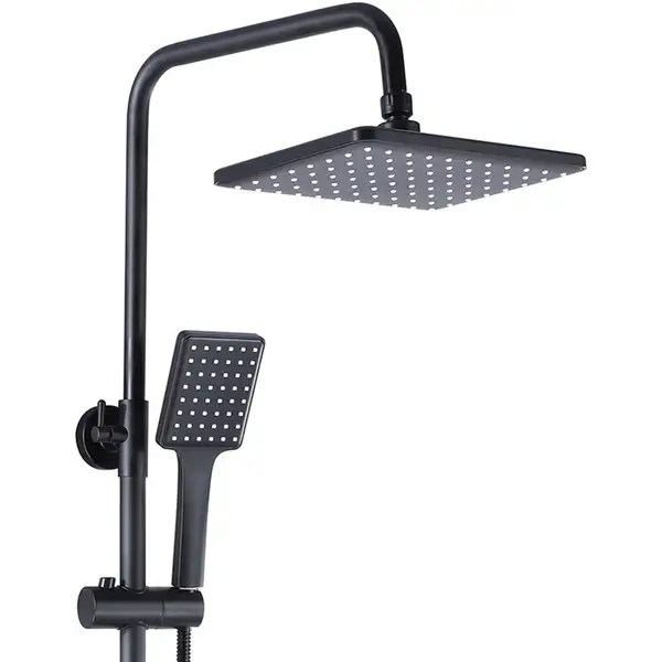 Душевой гарнитур REA HASS BLACK черный с изливом (REA-B9968)