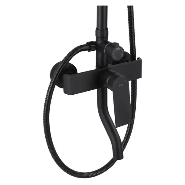 Душевой гарнитур REA HASS BLACK черный с изливом (REA-B9968)