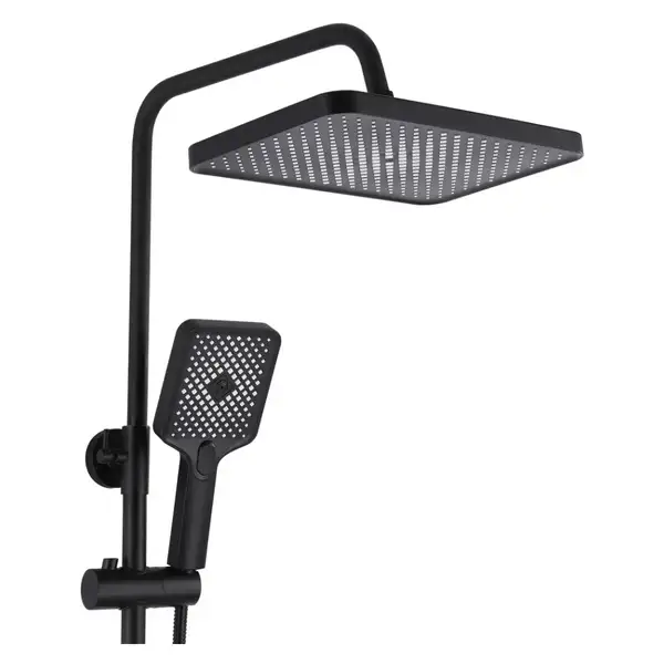 Душевой гарнитур REA HASS BLACK черный с изливом (REA-B9968)