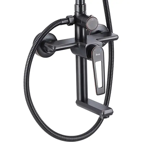 Душевой гарнитур REA BLADE OLD BLACK с изливом (REA-B9976)