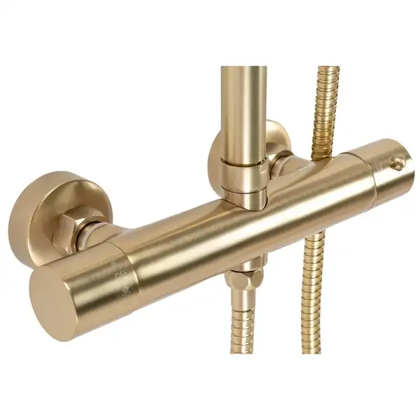 Душевой гарнитур REA PAROT BRUSHED GOLD с термостатом (REA-P2323) Душевой гарнитур REA PAROT BRUSHED GOLD с термостатом (REA-P2323)