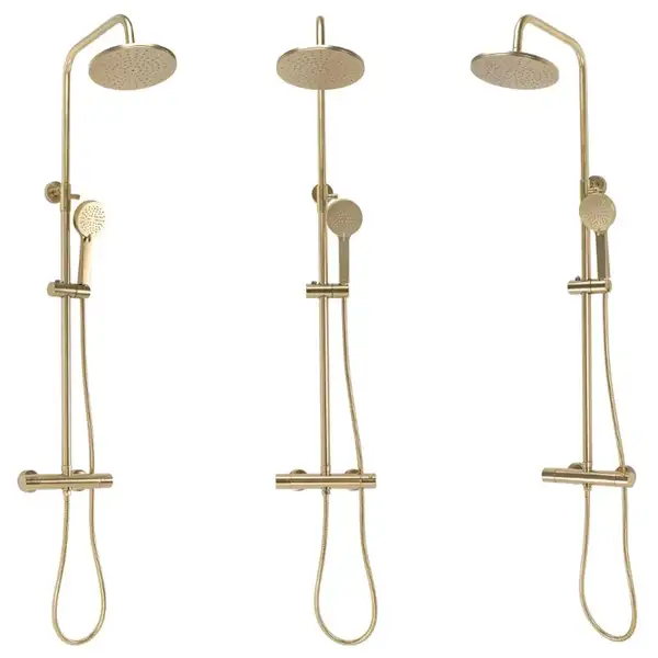 Душевой гарнитур REA PAROT BRUSHED GOLD с термостатом (REA-P2323) Душевой гарнитур REA PAROT BRUSHED GOLD с термостатом (REA-P2323)