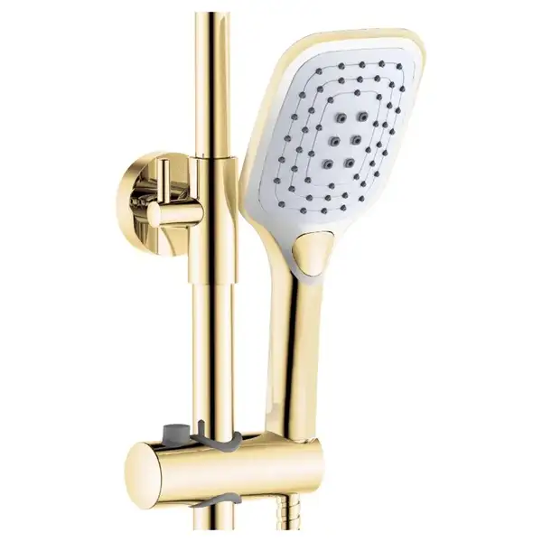 Душевой гарнитур REA MELIA GOLD WHITE с изливом (REA-P2406) Душевой гарнитур REA MELIA GOLD WHITE с изливом (REA-P2406)
