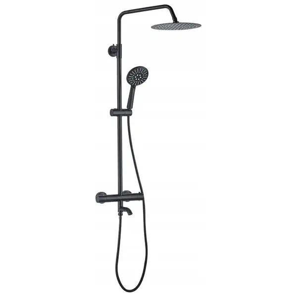 Rea Lungo Black Душевой гарнитур, черный (REA-P4113)