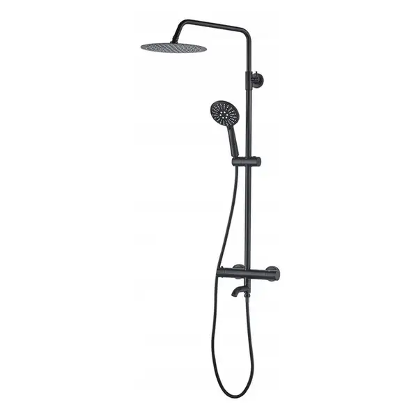 Rea Lungo Black Душевой гарнитур, черный (REA-P4113)