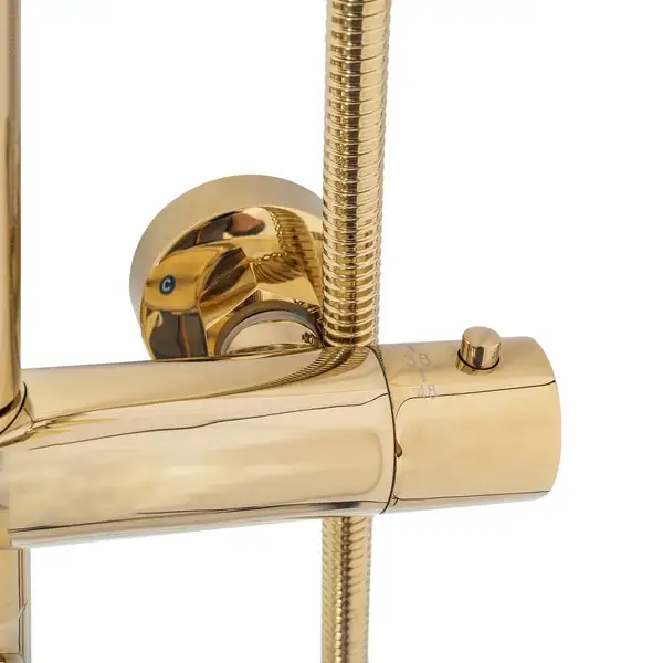 Rea Lungo Gold Душевая система, золотой (REA-P4114) Rea Lungo Gold Душевая система, золотой (REA-P4114)