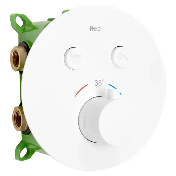 Душевая система с термостатом REA MILER WHITE + BOX скрытого монтажа (REA-P6614) Душевая система с термостатом REA MILER WHITE + BOX скрытого монтажа (REA-P6614)
