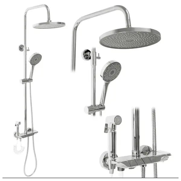Душевой гарнитур REA MAX CHROME с изливом (REA-P6616) Душевой гарнитур REA MAX CHROME с изливом (REA-P6616)