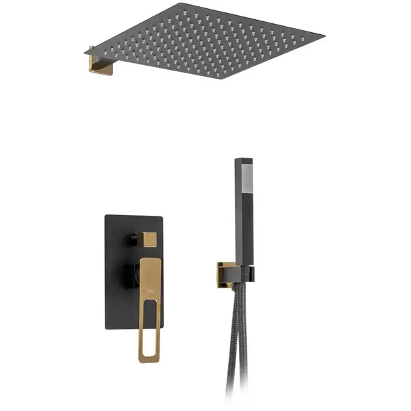 Душевой гарнитур скрытого монтажа REA SOHO BLACK AND GOLD (REA-P6950) Душевой гарнитур скрытого монтажа REA SOHO BLACK AND GOLD (REA-P6950)