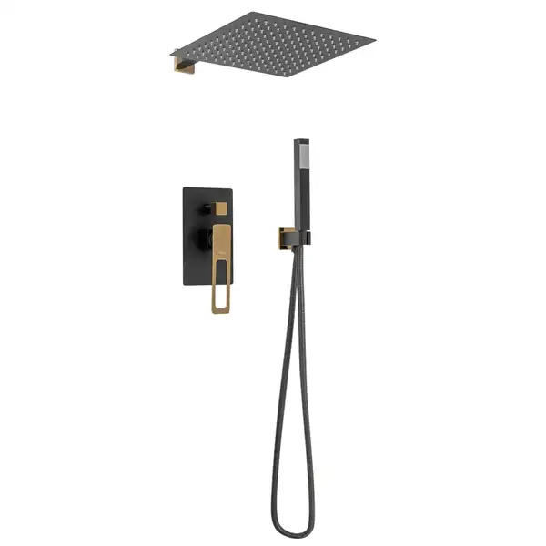 Душевой гарнитур скрытого монтажа REA SOHO BLACK AND GOLD (REA-P6950) Душевой гарнитур скрытого монтажа REA SOHO BLACK AND GOLD (REA-P6950)