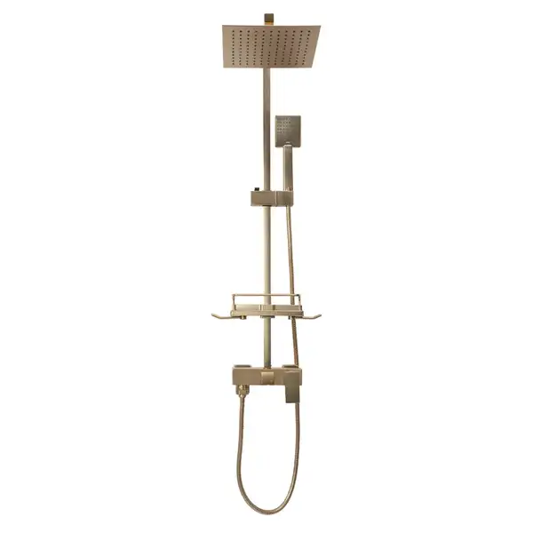 Душевой гарнитур REA JACK BRUSHED GOLD с изливом (REA-P7050) Душевой гарнитур REA JACK BRUSHED GOLD с изливом (REA-P7050)