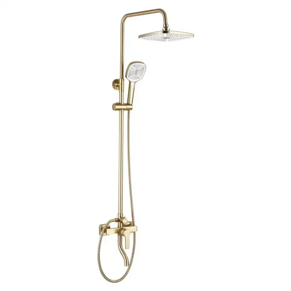 Душевой гарнитур REA  ARGUS BRUSHED GOLD золотой матовый с изливом (REA-P7841)
