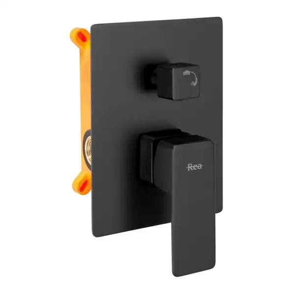 Душовий гарнітур прихованого монтажу REA ORIX BLACK + BOX чорний матовий (REA-P8465)